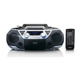 Lenco SCD-720SI - Dab+/fm Radyo, Bluetooth®, Cd, Kaset Çalar ve USB Oynatıcılı Taşınabilir Boombox - Gümüş - Siyah - Gri