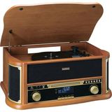 Lenco TCD-2571WD Ahşap Retro Bluetooth USB Dap Fm Radyo CD Kaset Özellikli Pikap Plak Çalar - Standart