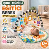 Lenda Shop Bebek Oyun Halısı Işıklı Müzikli Aynalı Çıngıraklı Aktivite Halısı Çocuk Gelişimine Uygun - 75 x 56 x 45 cm - Beyaz