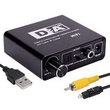 LENDAWAY Ses Ayarlı, Optik/Toslink SPDIF/Analog Stereo RCA ve 3,5 mm Jak Dönüştürücü, Optik Koaksiyel USB Güç Kablosu ile PS4 TV Ev Sineması için 192 KHz Dijitalden Analog Ses Dönüştürücü