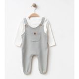 Lenna Baby Jakarlı Badili Erkek Bebek Slopet %100 Pamuk Mevlüt Hediyelik - 3 - 6 Ay - Mavi