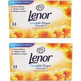 Lenor Yaz Esintisi Çamaşır Kurutma Makinesi Kokulandırıcı ve Yumuşatıcı Kağıt 34 Yaprak x 2 Adet - 24 ml