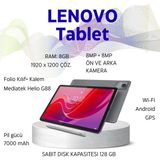 Lenovo 11 Inç 8/128GB Folio Kılıf+ Kalem Tablet - Gri