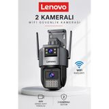 Lenovo 2 Kameralı 10MP Wifili Ultra Renkli Gece Görüşlü Hareket Takipli Güvenlik Kamerası