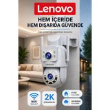 Lenovo 2 Kameralı Wifi Ultra Renkli Gece Görüşlü Hareket Takipli Güvenlik Kamerası