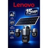 Lenovo 3 Motorize Kameralı 4g Sim Kartlı Solar Panelli Akıllı Gece Görüşlü Aov Sürekli Kayıt Yapan Güvenlik Kamerası