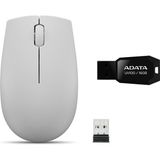 Lenovo 300 Kablosuz Mouse + Adata UV100 16GB USB Bellek - Gri