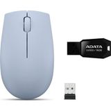 Lenovo 300 Kablosuz Mouse + Adata UV100 16GB USB Bellek - Mavi