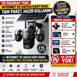 Lenovo 4g Pro 360° - Solar Panelli Kamera, Her Ay 15GB Turkcell 1 Yıl Hediyeli, 7/24 Güvenlik Seti - Gri