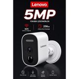 Lenovo 5mp Wifi Adaptörlü Uzaktan Izlenebilen Gece Görüşlü Hareket Algılamalı Güvenlik Kamerası