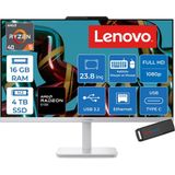Lenovo A105 24 Aıo Amd Ryzen™ 5 40 Up To 4.3ghz 16GB Ddr5 4tb SSD Amd Radeon™ 610M 23.8" Fhd (1920X1080) IPS Anti-Glare 250NITS, Freedos Allınone Bilgisayar F0JS000JTRF05+ZETTAUSBBELLEK - Açık Gri