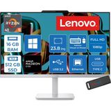 Lenovo A105 24 Aıo Amd Ryzen™ 5 40 Up To 4.3ghz 16GB Ddr5 512GB SSD Amd Radeon™ 610M 23.8" Fhd (1920X1080) IPS Anti-Glare 250NITS, WIN11HOME Allınone Bilgisayar F0JS000JTRH02+ZETTAUSBBELLEK - Açık Gri