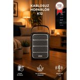 Lenovo Bluetooth Hoparlör Kablosuz Taşınabilir Speaker K12 Siyah