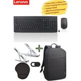 Lenovo GX30Z91076 510 Klavye Mouse Set Laptop Sırt Çantası, Mousepad, Kamera Kapatıcı, Laptop Standı