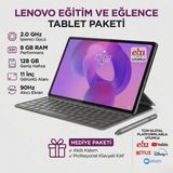 Lenovo Idea Tab 8gb 128GB 90hz 11'inç Ekran Android Tablet - Iş, Ders ve Eğlence, Kalem ve Klavyeli Kılıf Hediye! - 128 GB - Gri