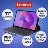 Lenovo Idea Tab Tablet - Dokunmatik 11Inç 2.5K 90Hz Mat Ekran - 8Gb Bellek - 128Gb Depolama - Dolby Atmos® Hoparlörler + Lenovo Tab Kalem + Hepsi B