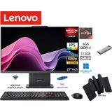 Lenovo ıdeacentre 27ARR9 Aıo Ryzen7 7735HS 8gb 512GB SSD Sıyah W11PRO 27" Fhd All In One Bilgisayar Duddı Mousepad+Usbbellek - Siyah