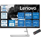 Lenovo Ideacentre Aıo 3 24IAP7 Intel Core I5 12450H 32GB 256GB SSD Freedos 23.8" Fhd (1920X1080) IPS 250NITS All In One Bilgisayar Beyaz F0GH01GDTRF11+ZETTAUSBBELLEK