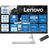 Lenovo Ideacentre Aıo 3 24IAP7 Intel Core I5 12450H 48GB 512GB SSD WIN11PRO 23.8" Fhd (1920X1080) IPS 250NITS All In One Bilgisayar Beyaz F0GH01GDTRP22+ZETTAUSBBELLEK