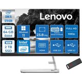 Lenovo Ideacentre Aıo 3 24IAP7 Intel Core I5 12450H 64GB 2tb SSD WIN11PRO 23.8" Fhd (1920X1080) IPS 250NITS All In One Bilgisayar Beyaz F0GH01GDTRP29+ZETTAUSBBELLEK