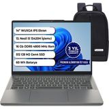 Lenovo Ideapad Slim 3 14IRH10 Intel I5 13420H 16 GB 512 GB SSD Wuxga Windows 11 Pro 14 Inç 83K00028TR Snertech Çanta