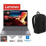 Lenovo ıdeapad Slim 3 Amd Ryzen 7 170(YENI Nesil) 32GB 512GB SSD W11 Pro 15.3"taşınabilir Bilgisayar 83K700PSTR Duddi Çanta - 512 GB - 32 GB
