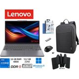 Lenovo Ideapad Slim 3 Intel Core I7 13620H 16GB 512GB SSD 16"wuxga IPS W11PRO Taşınabilir Bilgisayar 83K2001VTR Duddı Çanta+Mouse+MousePad+UsbBellek+TemizlikKit - 512 GB - 16 GB
