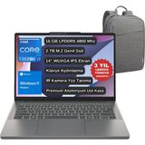 Lenovo Ip Slim 3 14IRH10 Intel I7 13620H 16GB 2tb SSD 14" Wuxga Windows 11 Home Taşınabilir Bilgisayar 83K0002ATR - Lenovo Çanta Wz3 - Gri