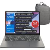 Lenovo Ip Slim 3 14Irh10 Intel I7 13620H 16Gb 512Gb Ssd 14" Wuxga Windows 11 Home Taşınabilir Bilgisayar 83K0002atr - Lenovo Çanta Wz1