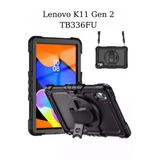 Lenovo K11 Gen 2 Tb336fu İle Uyumlu Defender Askılı 360° Dönebilir Standlı Zırh Tablet Koruyucu Kılıfı