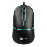 Lenovo Lecoo MS110 RGB Sessiz Tuşlu Kablolu Siyah Optik Mouse
