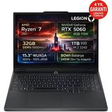 Lenovo Legion 5 15AHP10 Amd Ryzen 7 260 32GB 1tb SSD Rtx 5060 8gb 15.3" Wuxga (1920X1200) IPS 165Hz 115W Windows 11 Pro Taşınabilir Bilgisayar 83M00064TR - 32 GB
