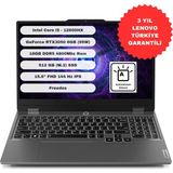 Lenovo Loq 15IAX9 GTI16 Intel Core I5 12600HX 16GB 512GB SSD RTX3050 Freedos 15.6" Fhd 83GS00PDTR - 512 GB - 16 GB