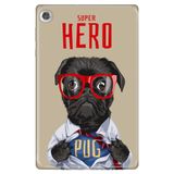 Lenovo M10+ Plus TB-X606F ile Uyumlu Desenli Silikon Tablet Kılıfı, Superhero Pug avonm-v-cvr451569