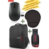 Lenovo Mouse 400, Bilek Destekli Mousepad, B515 Notebook Çantası, 64 GB Flash Bellek Flash Disk - Çok Renkli
