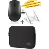 Lenovo Mouse 400, Classone 15.6 Inç Su Geçirmez Laptop Çantası, Metal Laptop ve Tablet Standı Ayarlı - Siyah - Antrasit