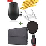 Lenovo Mouse 400, Mousepad, 13" Tablet Laptop Çantası Kılıf, Metal Laptop Standı, 64 GB Flash Disk - Çok Renkli