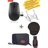 Lenovo Mouse 400, Mousepad, Mack Elektronik Aksesuar Çantası, Metal Laptop Standı, 64 GB Flash Disk - Çok Renkli