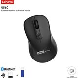 Lenovo N560 Bluetooth + 2.4 Ghz Usb Alıcılı Kablosuz Dual Modlu Sessiz Mouse Siyah