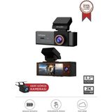 Lenovo Q7-7302 Siyah 1080P Wifi Araç İçi Dokunmatik Ön İç Ve Arka Araç Kamerası