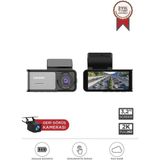 Lenovo R1-5369 Siyah Araç İçi Kamera Wifi 2K Çözünürlükte 3 Kameralı Yüksek Kalite Kayıt