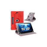 Lenovo Smart Tab M8 2ghz 2 32,8 1280X800 IPS 8 Inch Uyumlu Deri Tablet Kılıf Sıtandlı 360° Dönebilen - Kırmızı