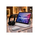 LENOVO Tab 4GB/128 GB 10.1"İNCH TABLET+ŞEFFAF KILIF+BEYAZ KLAVYE VE MOUSE+KALEM+SİYAH KULAKLIK+ÇANTA HEDİYELİ (BEYAZ-SİYAH)