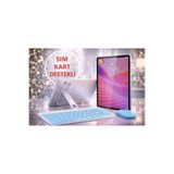 LENOVO Tab M10 4GB/128GB(SİM KART DESTEKLİ)10.1"İNCH GRİ TABLET+ŞEFFAF KILIF+MAVİ KLAVYE+MOUSE+BEYAZ KALEM