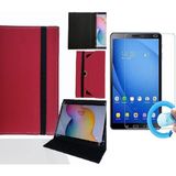 Lenovo Tab M11 Lte 11 Inç 8 Folio ZADB0335TR Tablet Uyumlu Üniversal Kapaklı Tablet Kılıfı ve Nano Ekran Koruyucu - Kırmızı