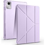 Lenovo Tab M11 TB-330FU TB-330XU / K11 TB-336FU Ile Uyumlu Standlı Kılıf Dokunmatik Kalem ve Klavye Mouse Set - Lila