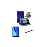 Lenovo TAB M8 HD TB-8505F 8" Standlı Tablet Kılıfı+Nano Kırılmaz Ekran Koruyucu+Dokunmatik Kalem Lacivert