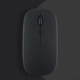 Lenovo Tablet İle Uyumlu Şarj Edilebilir Sessiz Mouse Bluetooth + 2.4Hz Wifi Kablosuz Mouse Fare Siyah