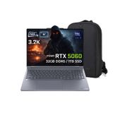 Lenovo Thinkbook 16P G6 Iax 21R0001JTXC18 Intel Core Ultra 9-275HX 32 GB Ddr5 2 Tb Rtx 5060 8gb 115W 16 Inç 3.2k 165Hz IPS Windows 11 Pro Gaming Laptop + Çanta