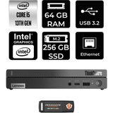 Lenovo Thinkcentre 50Q Gen 4 i5 13420H Mini PC 64GB RAM 256GB SSD FreeDOS + Per4 USB 12LN0048TRP346